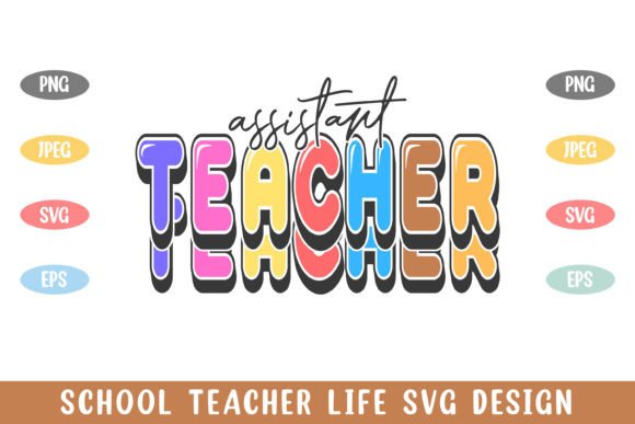 Assistant School Teacher Life Graphics for Crafts