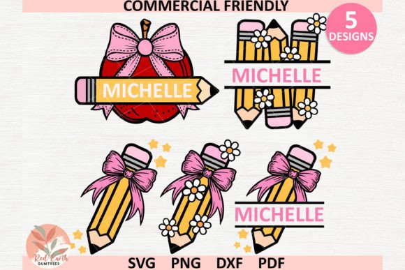 Coquette Teacher Graphics for Crafts
