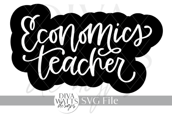 Economics Teacher Illustration SVG: Graphics for Crafts