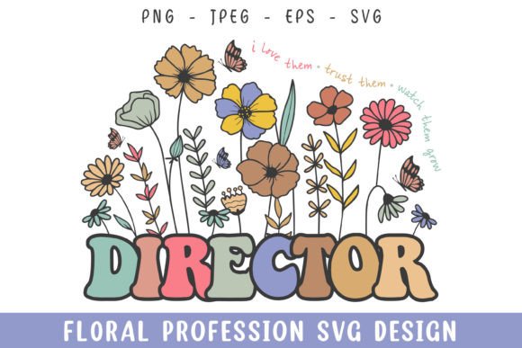 Floral Director Vintage Svg for Crafts & Graphics