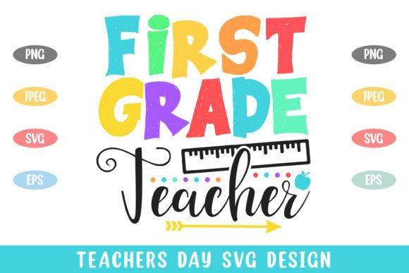 Graphics for Crafts: 1st Grade Teacher Colorful Teachers Day